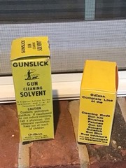 Vintage Gunslick Gun Cleaning Solvent And Cleaning Patches