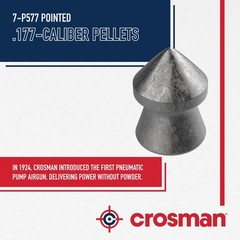 Crosman .177-Caliber Pointed Lead Pellets for Air 1.00 x x 1.00″, lead