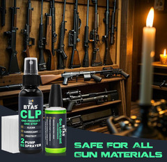 Gun Cleaner & Lubricant CLP Kit 2oz Spray & 1oz Needle Oiler Firearm Maintenance