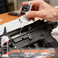 4.4 Oz Airsoft Oil Lubricating with Needle Oiler Pure Silicone Lubricant Airsoft