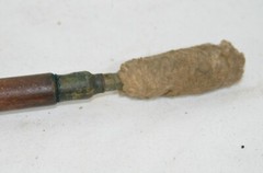 Wood Brass Cleaning Rod Gun Rifle Shotgun Barrel Wadding 3 Piece Wooden Vintage