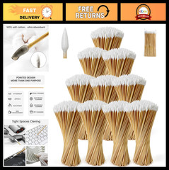 1000 PCS 6-Inch Lint-Free Gun Cleaning Swabs – Bamboo Handle Cotton Swabs for Ma