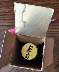 Vintage 1937 Hoppe’s Nitro Powder Solvent No. 9 Bottle, Original Liquid included