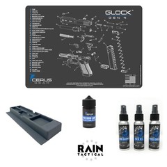 For GLOCK GEN 4 Cerus Gear Bench Mat – Parts Tray- CLP Gun Oil & Care Pack