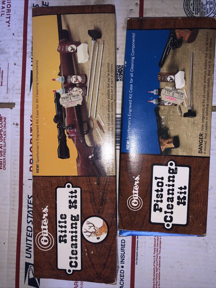 2 Vintage Outers Gun Cleaning Kits P-479 .357 Pistol Kit and #477 .308 Rifle Kit