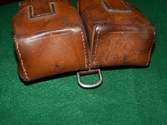Post WW2 Serbian Army Brown Leather Ammo pouches for SKS Rifles (Yugo-Serbian)