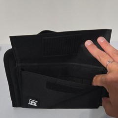 Glock Perfection Pistol Cleaning Mat Pouch, Zipper Closure, Black/Orange