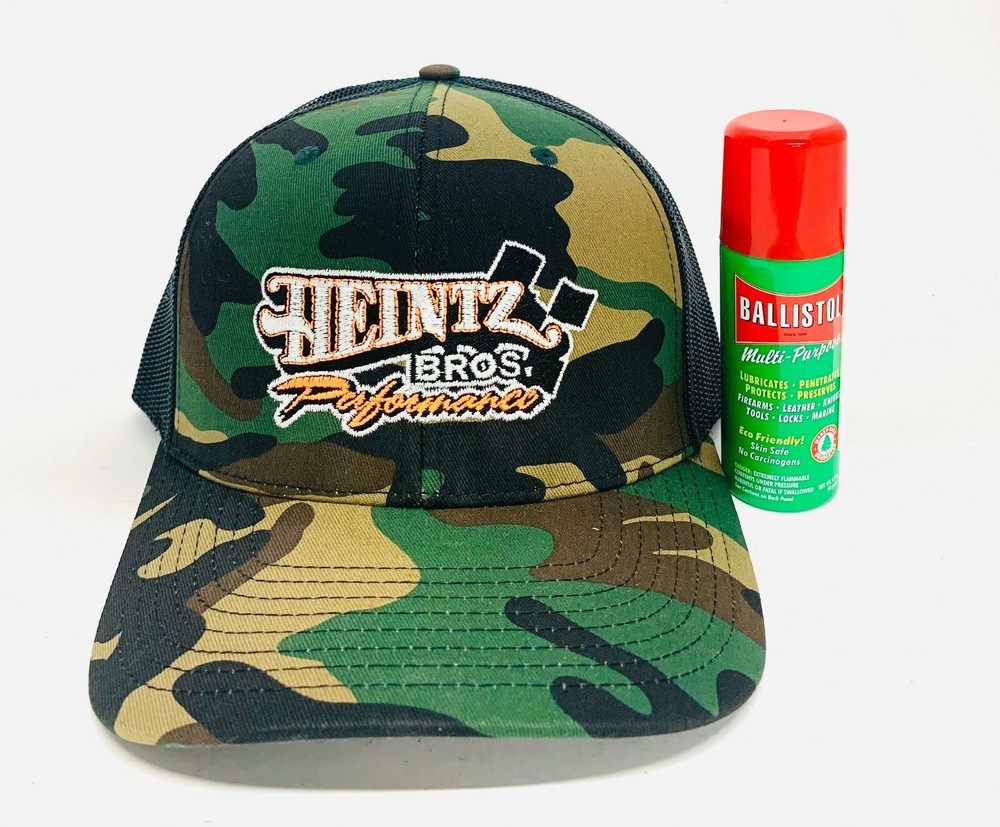 Ballistol MultiPurpose Lubricant Cleaner -1.5oz aerosol can and Heintz Camo Hat