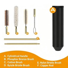 9mm 38 357 Pistol Cleaning Kit Bronze Brush Cotton Mop Brass Rods Gun Care Set