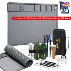 NEW Gun Cleaning Supplies Kit w/ Magnetic Gun Cleaning Mat for Multiple Calibers