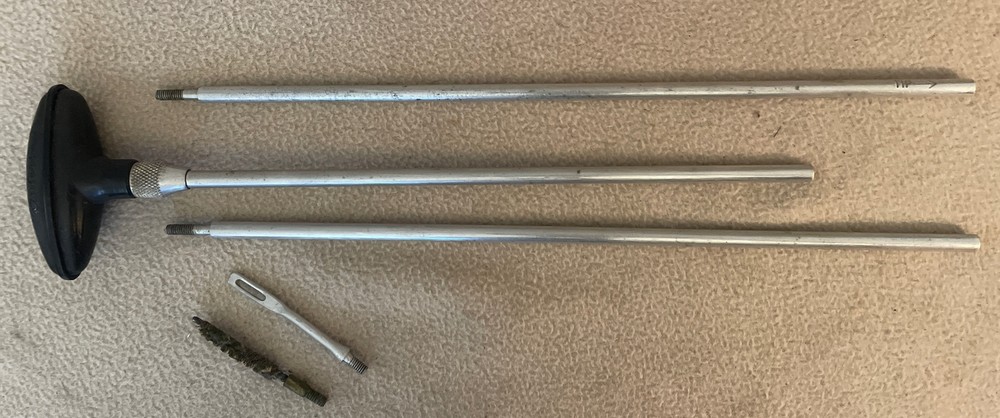 VINTAGE Outers Shotgun Cleaning Rod Aluminum with Steel Brush & Patch Tip