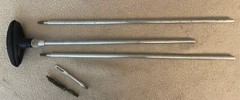 VINTAGE Outers Shotgun Cleaning Rod Aluminum with Steel Brush & Patch Tip