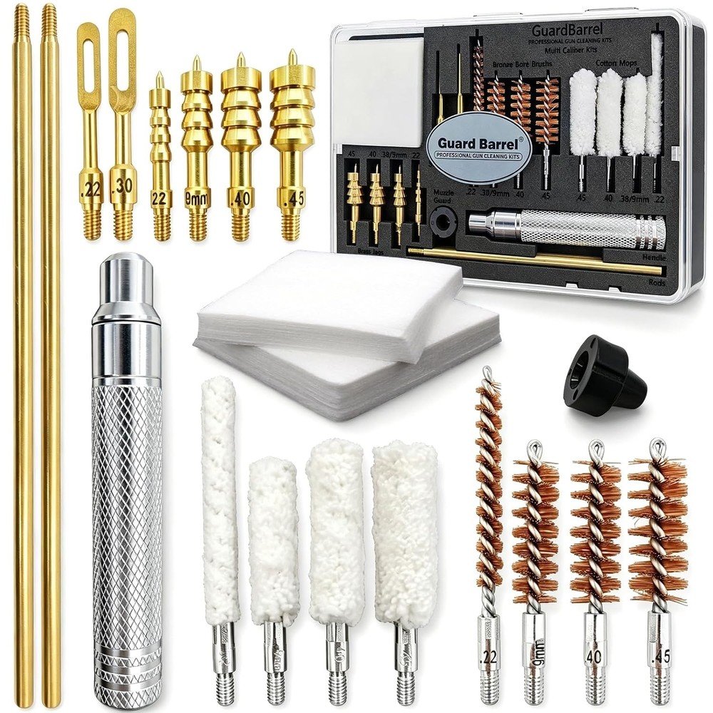 Universal Gun Cleaning Kit 19 Piece Cleaning Supplies for 22 357 38 45 9mm