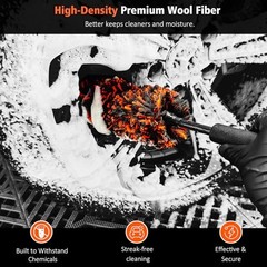 4PCS Car Wheel Cleaning Kit, 2-Size Bendable Microfiber 4 Pack Orange&black