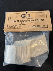 G.I. Gun Cleaning Patches; 100% Cotton; 100 Patches .270-.38 Cal #1023 2”x2”