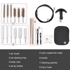 43 PCS Gun Cleaning Kit Pro Universal Pistol Rifle Shotgun Cleaner Set