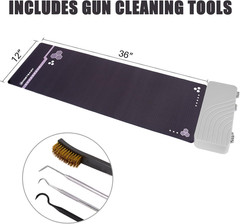 Gun Cleaning Mat 36 X 12”, Non-Slip Workbench Pad, Large Surface Gun Mat in Stor