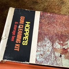 VINTAGE Hoppe’s No. 9 Gun Cleaning Kit In Case Cardboard Sleeve Oil Can Patches