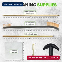 Gun Cleaning Supplies in Storage Box – 300Pcs Gun Cleaning Patches 200Pcs Gun Cl