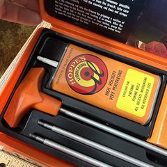 VINTAGE Hoppe’s No. 9 Gun Cleaning Kit In Case Cardboard Sleeve Oil Can Patches
