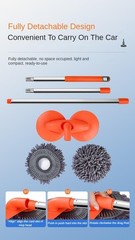 Three Section Telescopic Car Mop Double Brush Head Roof Window Cleaning Tool