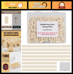 Cotton Wool Felt Cleaning Pellets for .22 .177 .25 Caliber – 300 Count Storage B