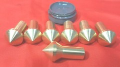 Gunsmith Tools – 7 Brass Muzzle Laps – Rifle Or Pistol Crowning+Lapping Compound