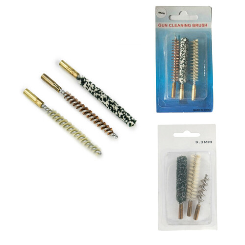 3pcs Rifle .22Cal 8mm 9.3mm Cal. Cleaning Kit Cleaner Brush internal thread 5-40