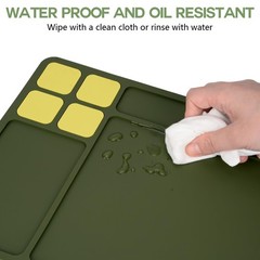 BOOSTEADY Gun Cleaning Mat, Pistol Anti-Slip Rubber Army Green