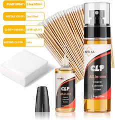 3.7Oz CLP Gun Cleaning Oil with Needle Oiler, Swabs, and Patches for Maintenance