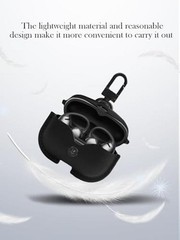 Case for SHOKZ OpenDots ONE Earbuds,Stylish Retro Soft Protective, Black