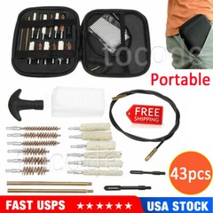 43 PCS Gun Cleaning Kit Pro Universal Pistol Rifle Shotgun Cleaner Set US