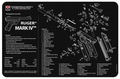Illustrated Gun Cleaning & Repair Mat for Ruger Pistol 11″ x 17″ Neoprene Rubber