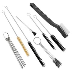 19-Piece Stainless Steel Bristle Gun Brush Pistol Nylon Rod Handgun Cleaning Kit