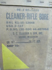 US Army WWII 2 oz. Bore Cleaner (S. C. Johnson & Son, INC)