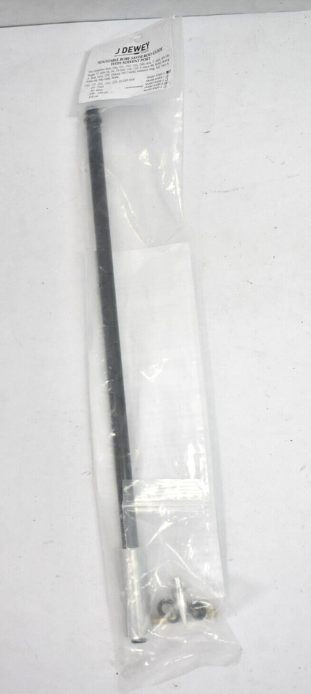 J Dewey ABS-1S Adjustable Rod Guide 13″ Black/Silver Replacement w Solvent Port
