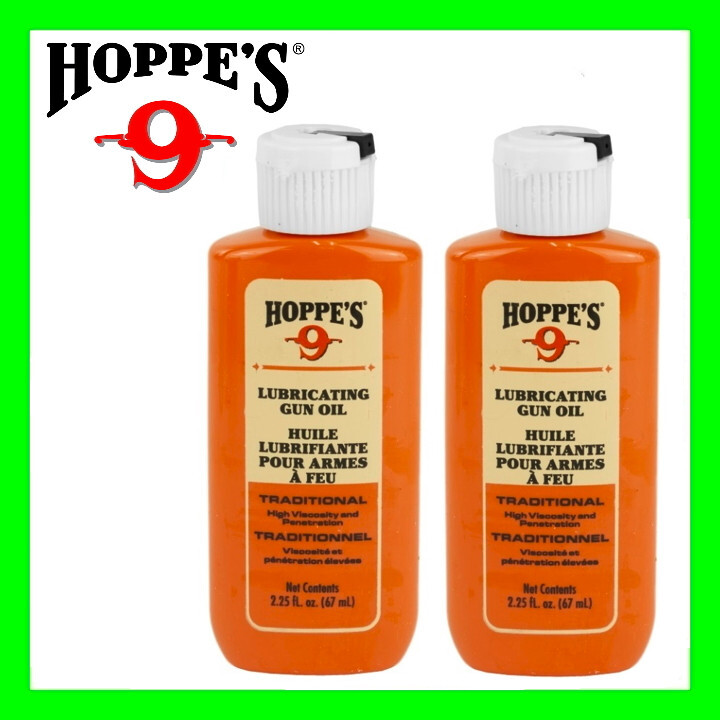 2-Hoppe’s #9 Lubricating High Viscosity Oil protects any Metal Firearms & More