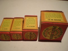 Vtg 4 Hoppe’s Gun Cleaning Patches No 1 2 3 & 5 12-16 Gauge Boxes .22-.270-.35