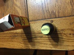 VINTAGE HOPPE’S NITRO POWDER SOLVENT #9 GLASS BOTTLE & ORIGINAL BOX HALF FULL