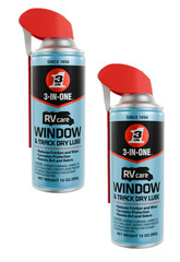 (2 Pack) 3-IN-ONE RV Care Window and Track Dry Lube Spray 10 oz