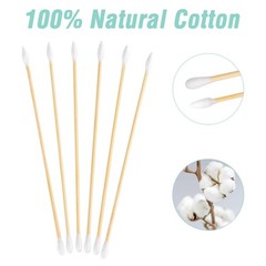Gun Cleaning Swabs 6 Inch Cotton Bamboo Handle Gun Cleaning Q Tips Firearm