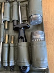 Vintage Swiss Military Gun Rifle Pistol Tool roll up Cleaning Kit army surplus