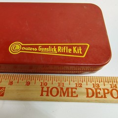 Outers Rifle Gun Cleaning Kit Red Box Rod Set Oil Patch Cloth plus extras