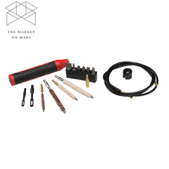 40-Piece Air Gun Cleaning Kit for .177 and .22 Caliber, Steel, Nylon, and Cotton