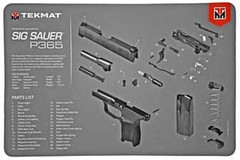 Sig Sauer P365 Black Gun Cleaning Mat for Firearm Maintenance