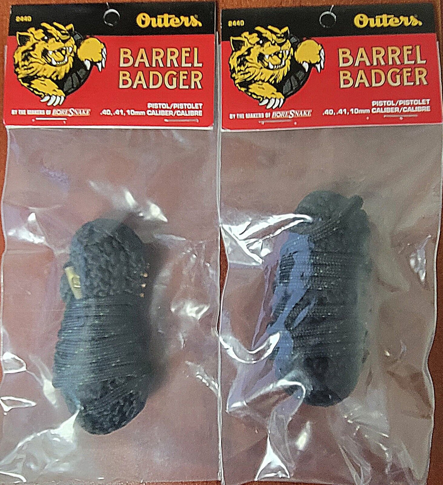 2- Outers Barrel Badger #2440 .40/.41/10mm Caliber Bore Cleaner