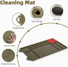 Pistol Gun Cleaning Mat, Thick Gun Cleaning Pad with Magnetic Organizer Parts Tr