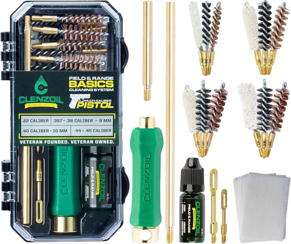 Field & Range Pistol Basics Cleaning Kit Complete Handgun Cleaning Set
