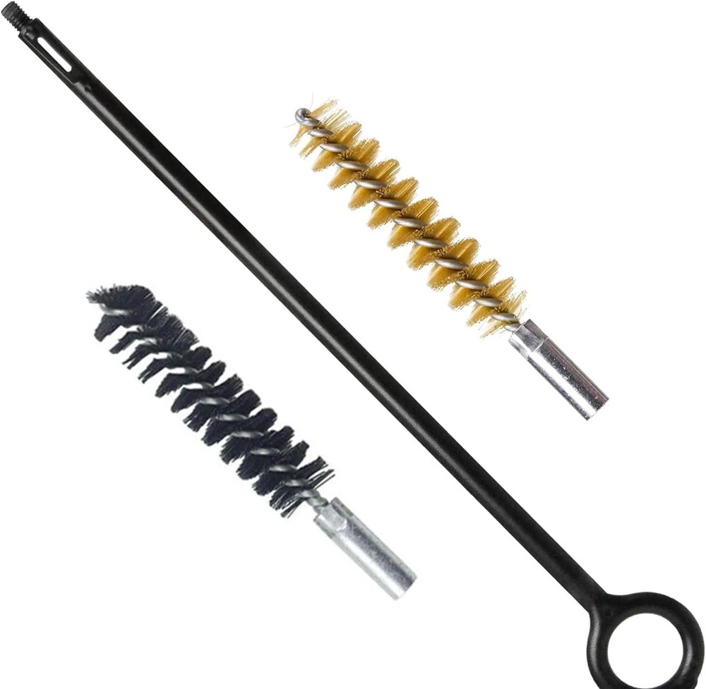 2PCS Handgun Cleaning Kit with Bronze Nylon Bore Brush & Rod