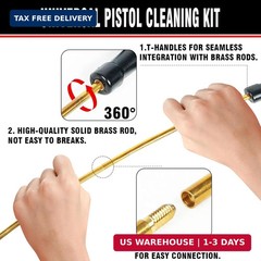 Gun Cleaning Kit Universal Handgun Cleaning Kit .22,.357/.38/9mm,.45 Caliber Pis